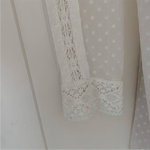 Somerset By Alice Temperley Ivory Dot Sheer Long Sleeve Kate Middleton Blouse 6 - Picture 9 of 14